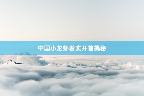 中国小龙虾着实开首揭秘